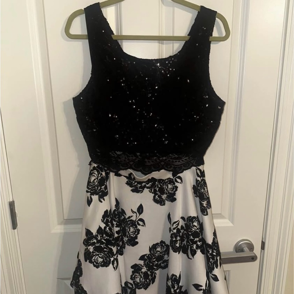 Black and White Floral Dress